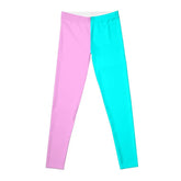 High Waist Double Color Split Sport Legging